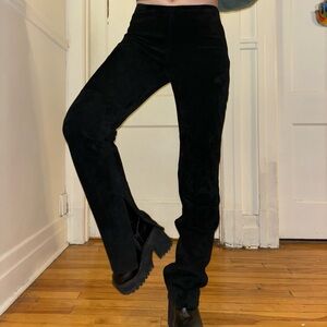 Danier Leather Genuine Suede Pants in Black